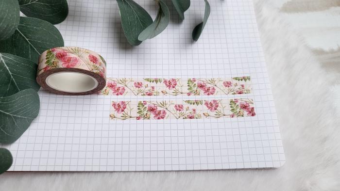 Washi Tape rosa Blumen